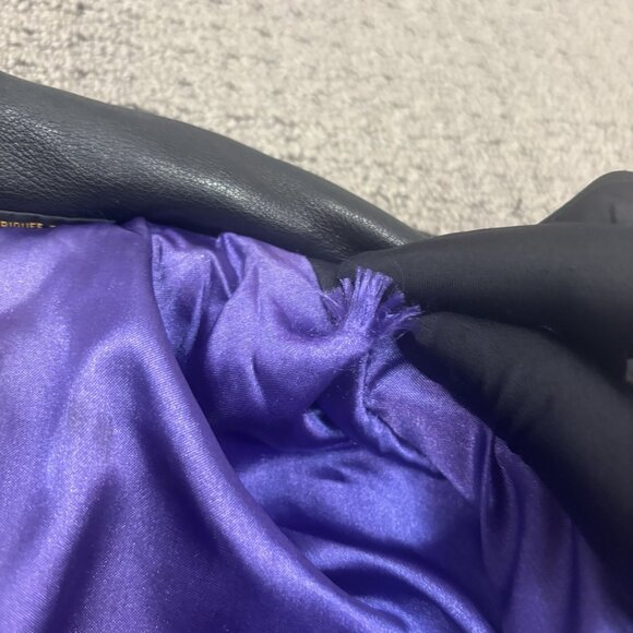 Vintage Arctic Cat Snowmobile Jacket Large Leather Racing Riding Outerwear - Picture 11 of 16